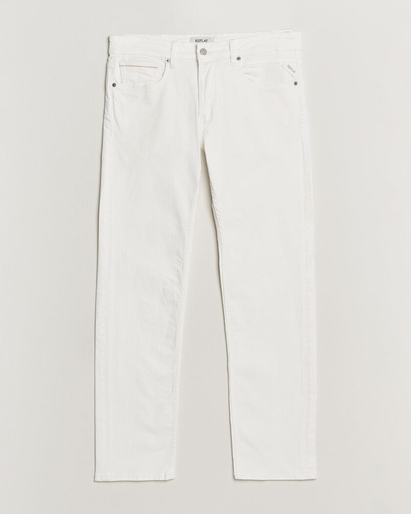 Replay Grover Straight Fit Powerstretch Jeans White – Bianco