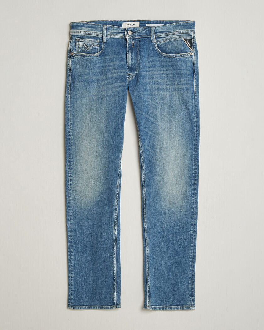 Replay Rocco Comfort Fit Stretch Eco Plus Jeans Medium Blue – Blu