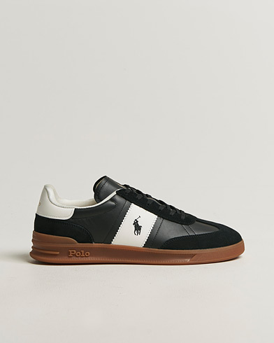 Polo Ralph Lauren Aera Leather/Suede Sneakers Black/White – Nero