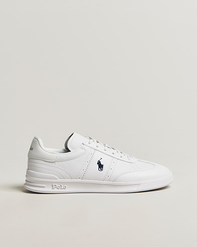 Polo Ralph Lauren Aera Grained Leather Sneakers White/Navy – Bianco
