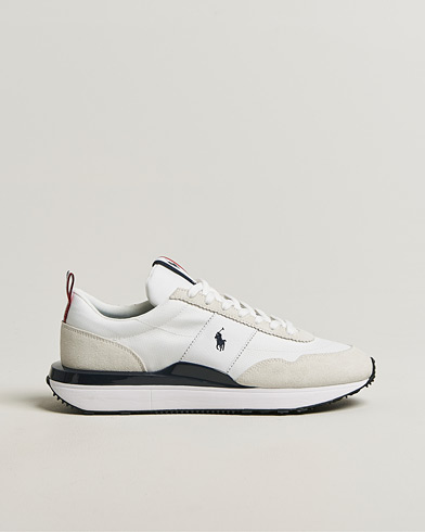Polo Ralph Lauren Train 89 Suede Sneakers White/Navy/Red – Bianco
