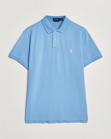 Polo Ralph Lauren Custom Slim Fit Polo Bristol Blue – Blu