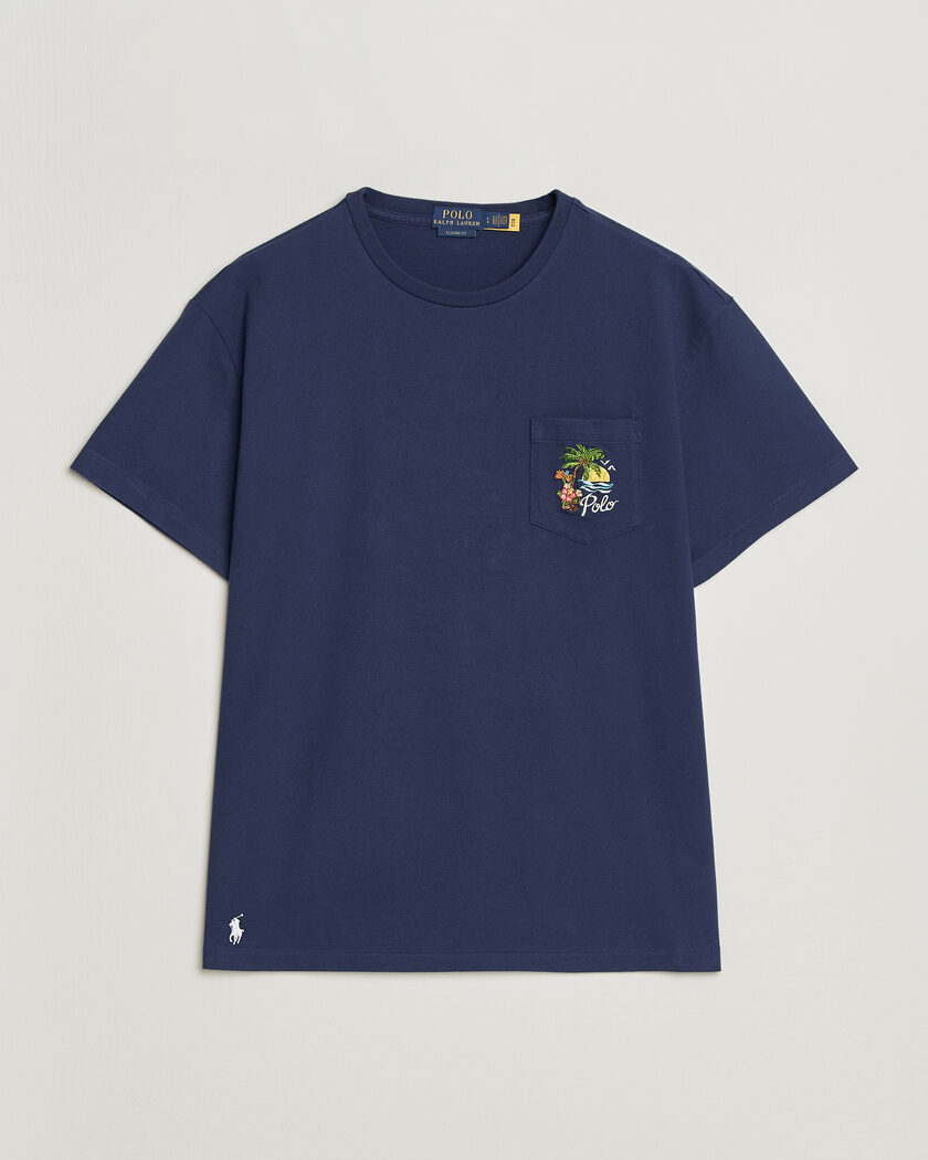 Polo Ralph Lauren Jersey Printed T-Shirt Dark Cobalt – Blu