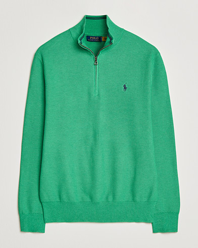 Polo Ralph Lauren Textured Half Zip Palm Green Heather – Verde