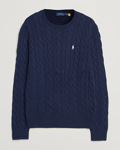 Polo Ralph Lauren Cotton Cable Pullover Bright Navy – Blu