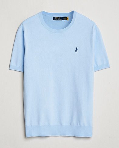 Polo Ralph Lauren Knitted Short Sleeve T-Shirt Office Blue – Blu
