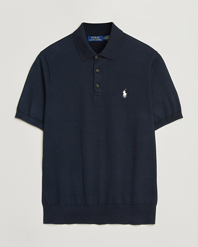 Polo Ralph Lauren Knitted Short Sleeve Polo Hunter Navy – Blu