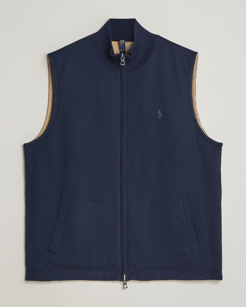 Polo Ralph Lauren Wool Blend Vest Navy Combo – Blu