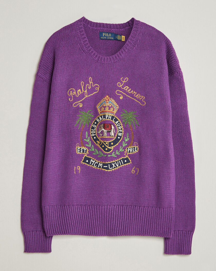 Polo Ralph Lauren Cotton Logo Sweater Purple Heahter – Viola