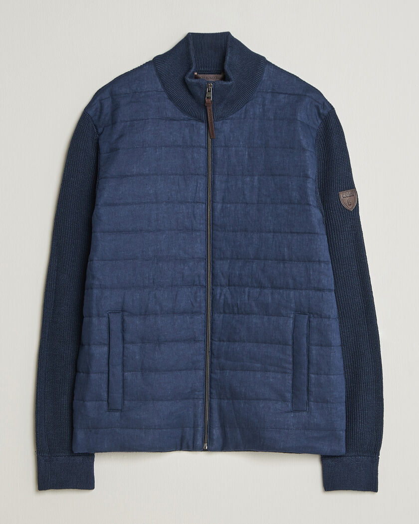 Polo Ralph Lauren Linen Full Zip Sweater Navy – Blu