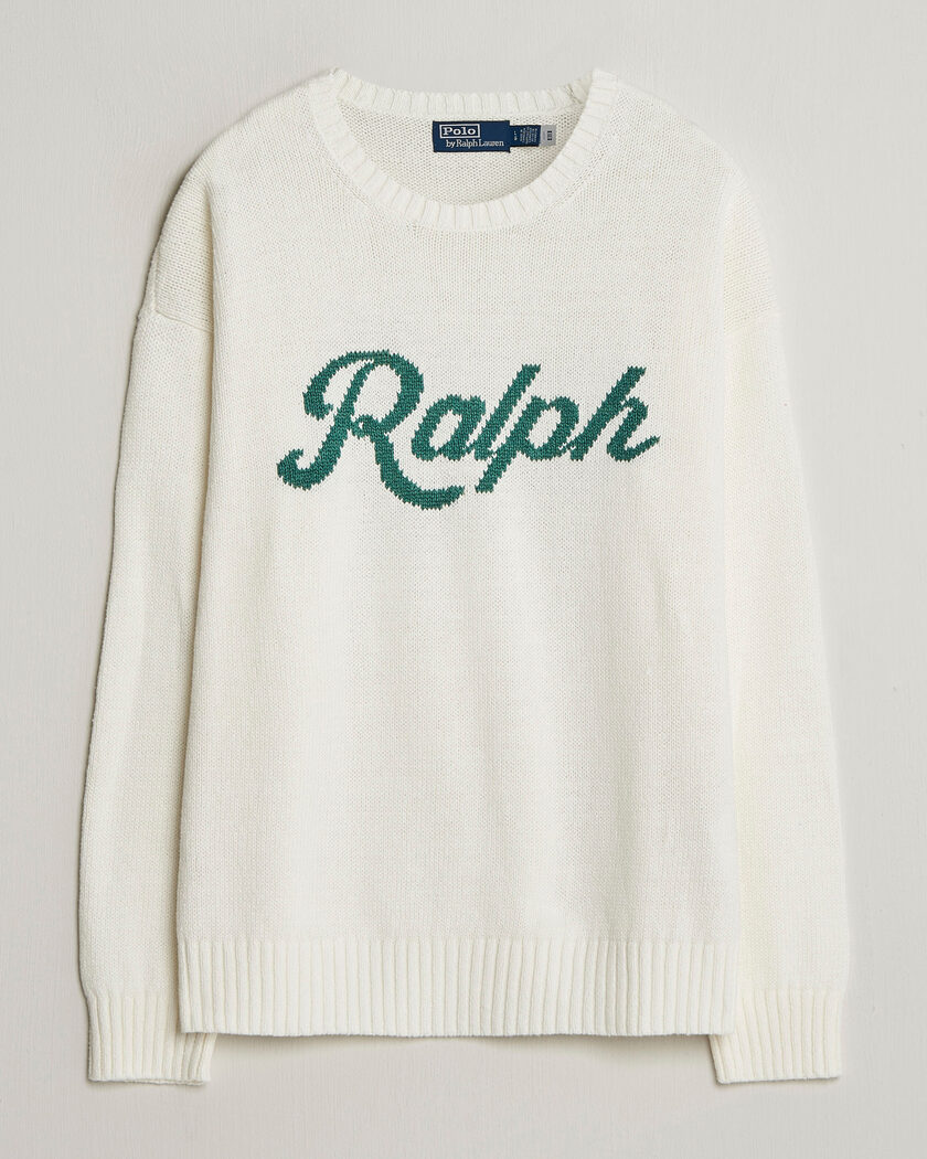 Polo Ralph Lauren Linen Blend Sweater Deckwash White – Bianco