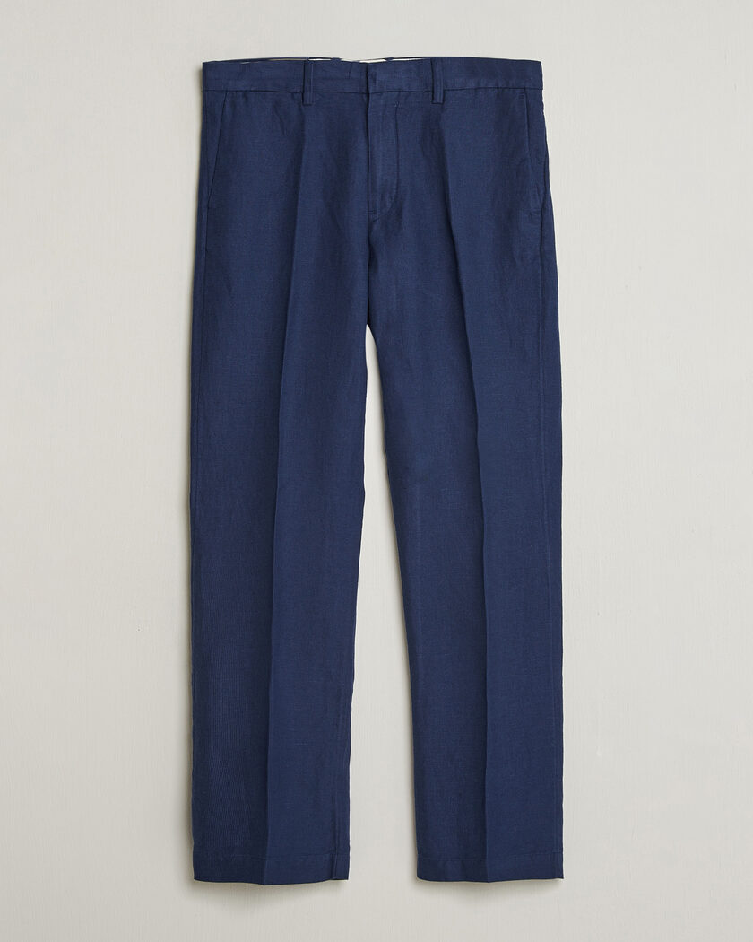 Polo Ralph Lauren Cotton Linen Pants Newport Navy – Blu
