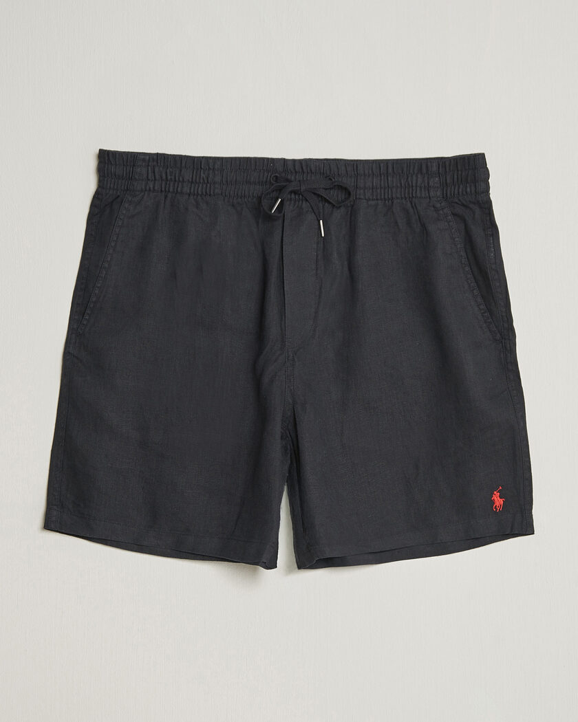 Polo Ralph Lauren Dyed Linen Shorts Polo Black – Nero