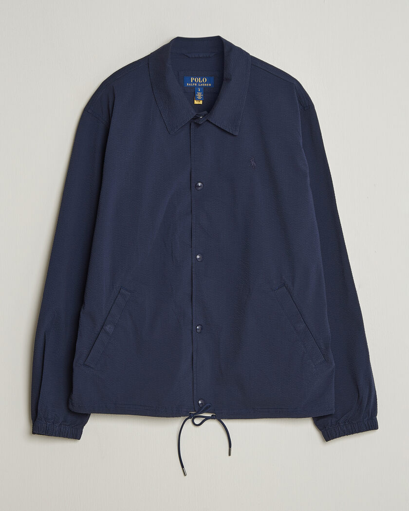 Polo Ralph Lauren Seersucker Windbreaker Jacket Newport Navy – Blu