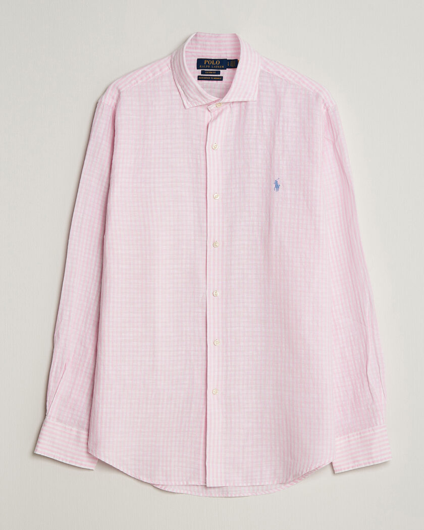 Polo Ralph Lauren Cotton/Linen Seersucker Shirt Pink/White – Rosa
