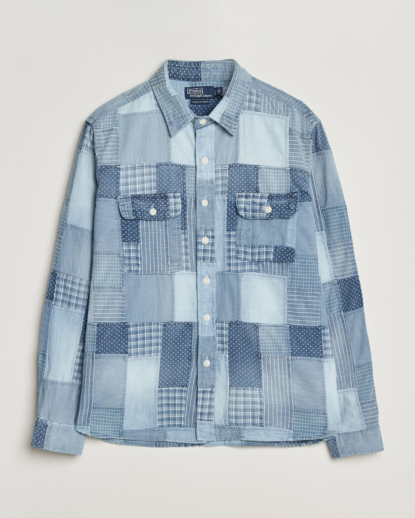 Polo Ralph Lauren Indigo Patchwork Shirt Blue – Blu
