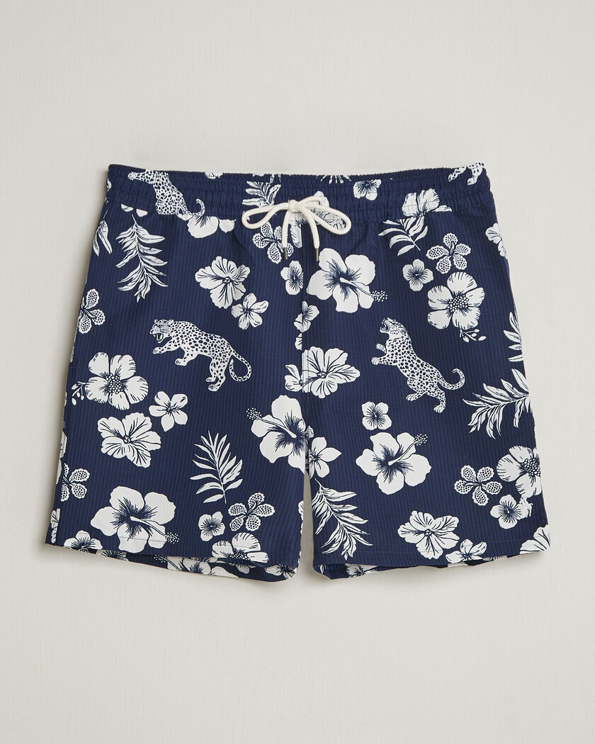 Polo Ralph Lauren Traveler Mid Trunk Seersucker Jaguar Tropical – Blu