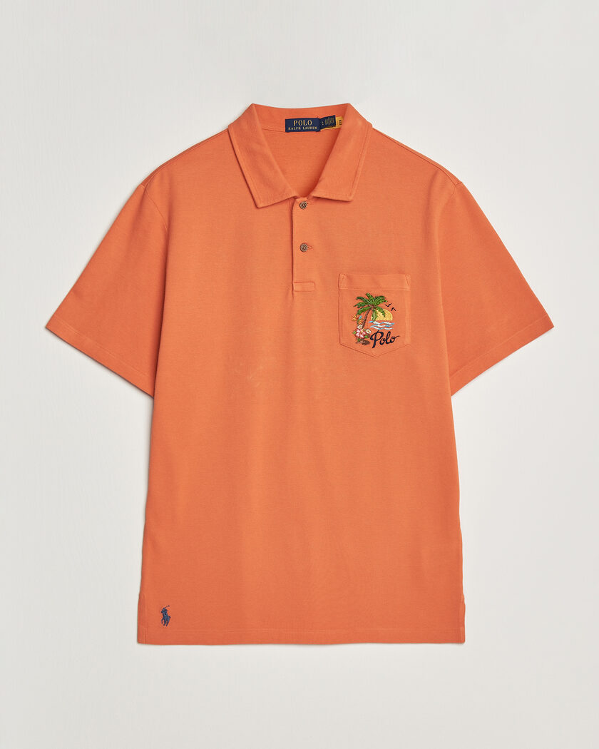 Polo Ralph Lauren Classic Fit Pocket Polo Solar Sky – Arancione