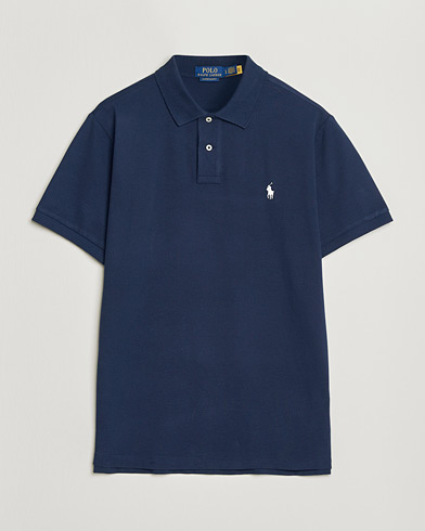 Polo Ralph Lauren Custom Slim Fit Polo Navy – Blu