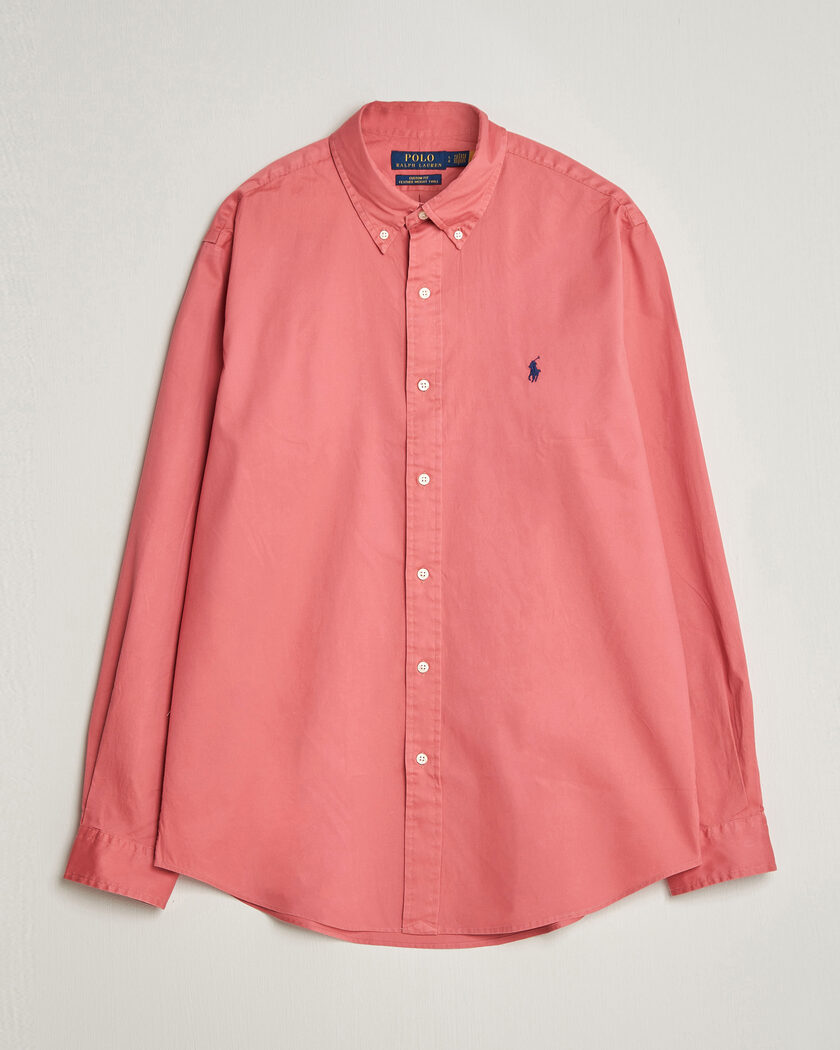 Polo Ralph Lauren Custom Fit Garment Twill Shirt Adirondack Berry – Rosso