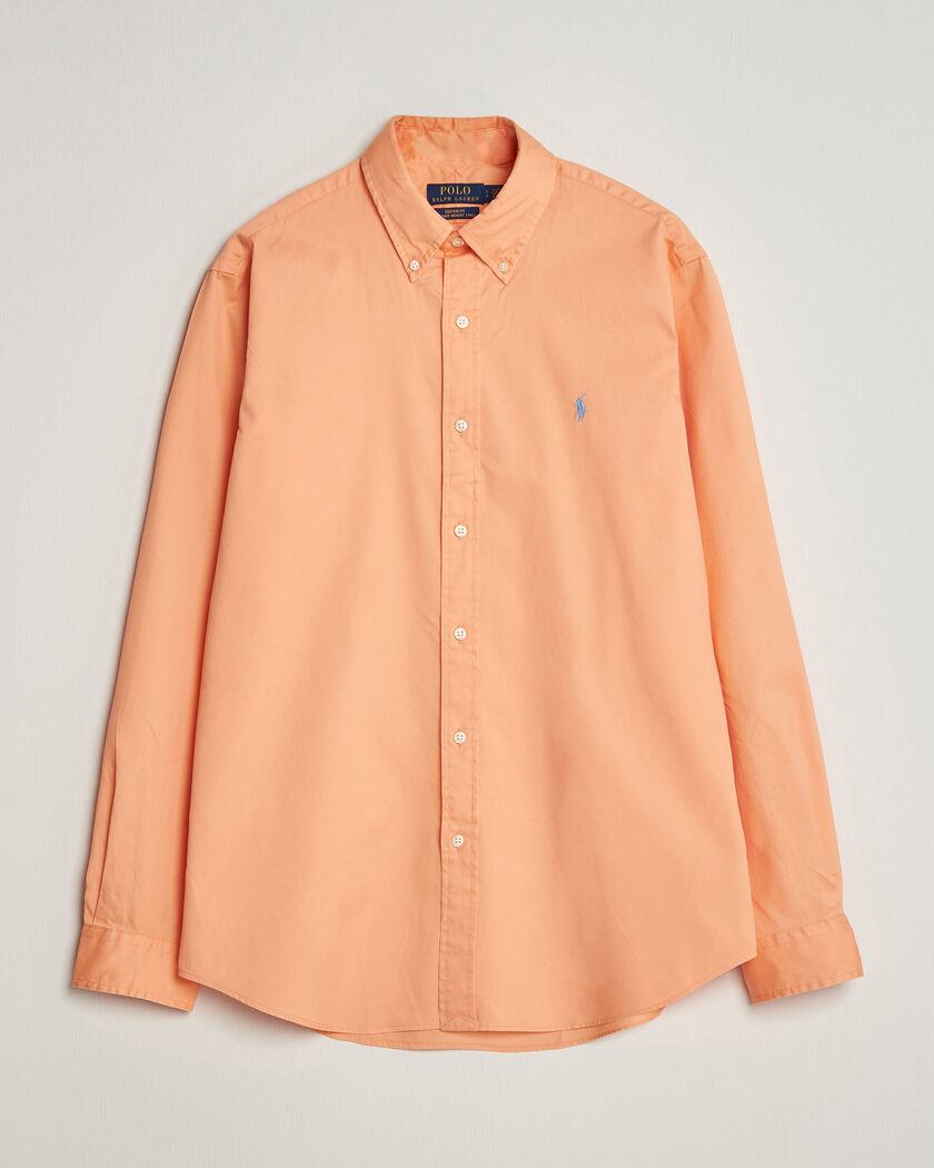 Polo Ralph Lauren Custom Fit Garment Twill Shirt Poppy – Arancione