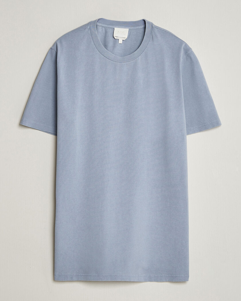 A.P.C. Printed Crew Neck T-Shirt Light Blue – Blu