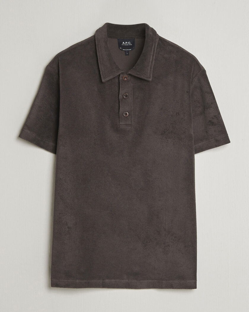 A.P.C. Julian Cotton Knitted Polo Brown – Marrone