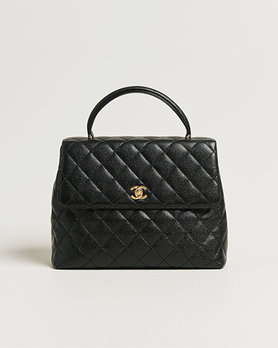 Chanel Pre-Owned Kelly Top Handle Bag Caviar Black – Nero