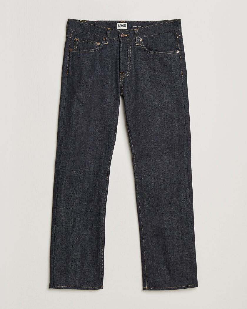 EDWIN No.47 Regular Straight Selvage Jeans Unwashed – Blu