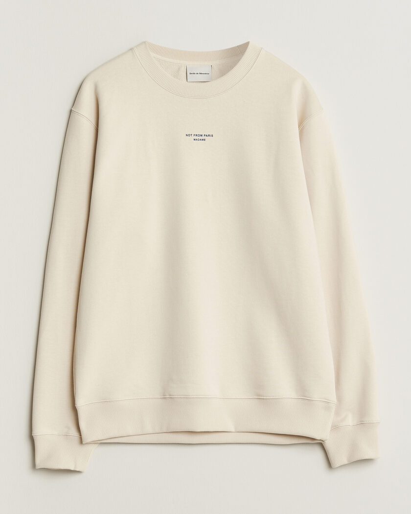 Drôle de Monsieur Classic Slogan Sweatshirt Sand – Beige