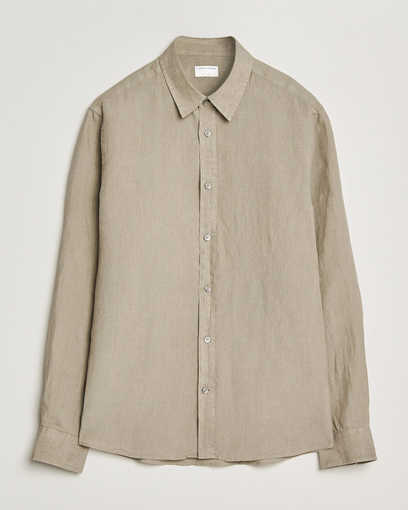 Tiger of Sweden Spenser Linen Shirt Mole – Grigio
