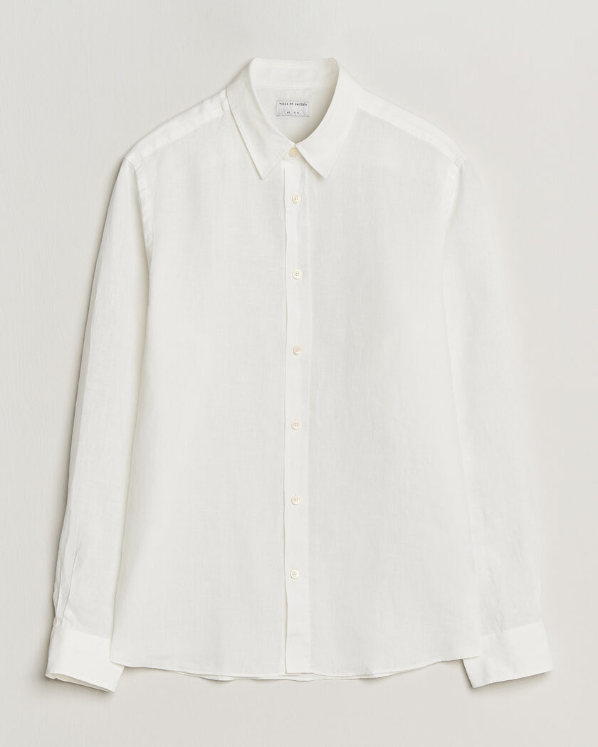 Tiger of Sweden Spenser Linen Shirt Off White – Bianco