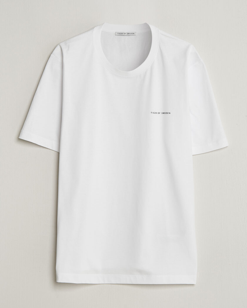Tiger of Sweden Pro Cotton Logo T-Shirt Pure White – Bianco