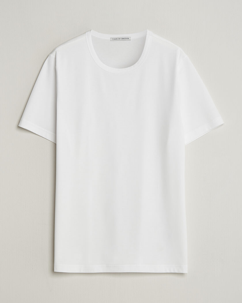 Tiger of Sweden Olaf Mercerized Cotton T-Shirt Pure White – Bianco