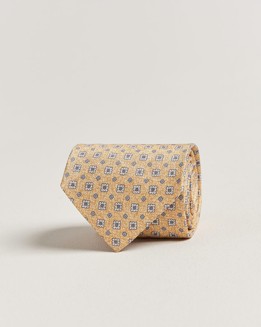 Amanda Christensen Silk Oxford 8cm Flower Tie Yellow – Giallo