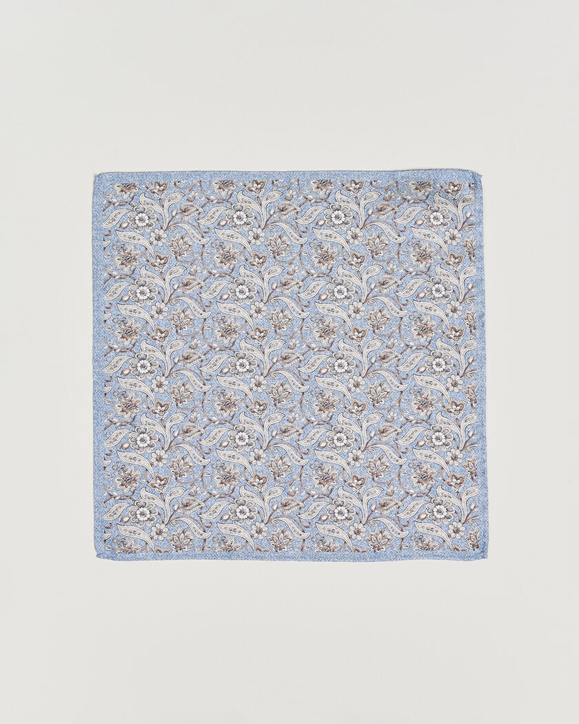 Amanda Christensen Silk Oxford Large Flower Pocket Square Blue – Blu