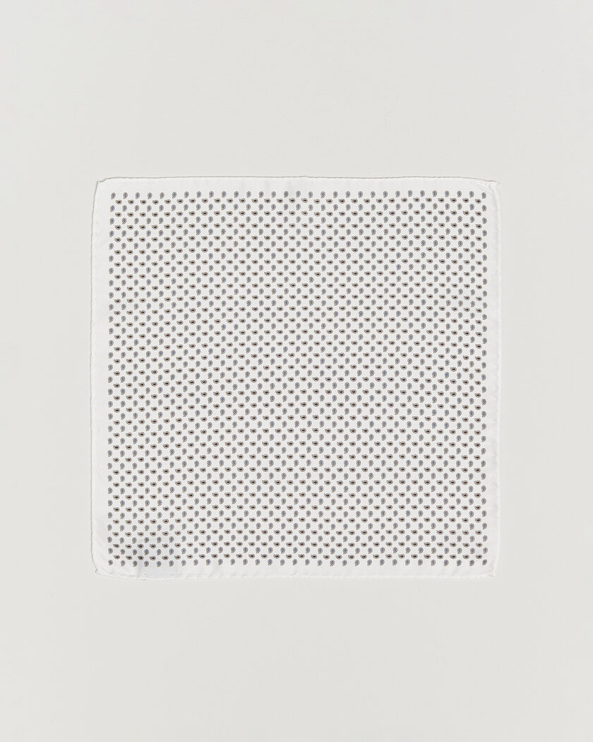 Amanda Christensen Silk Oxford Pocket Square White – Bianco