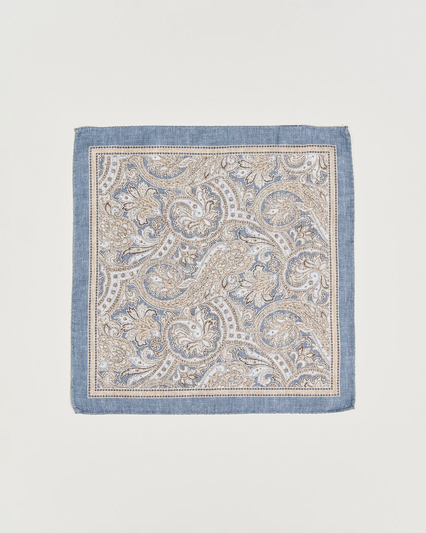 Amanda Christensen Silk Shappe Double Faced Pocket Square Navy – Blu