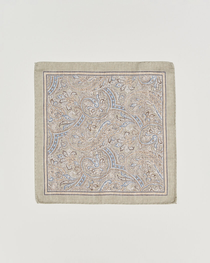 Amanda Christensen Silk Shappe Double Faced Pocket Square Green – Verde