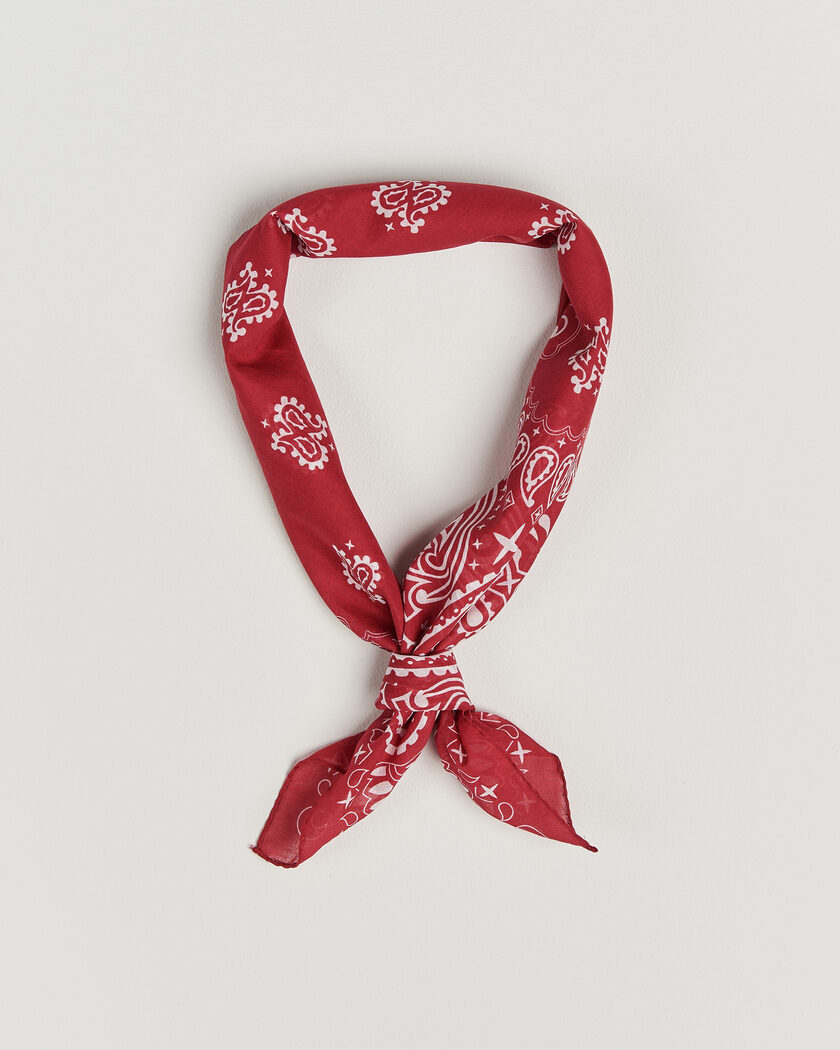 Amanda Christensen Cotton Voilé Paisley Bandana Red – Rosso