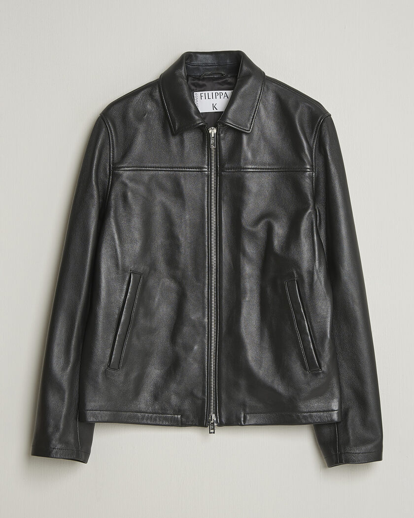 Filippa K Leather Coach Jacket Black – Nero