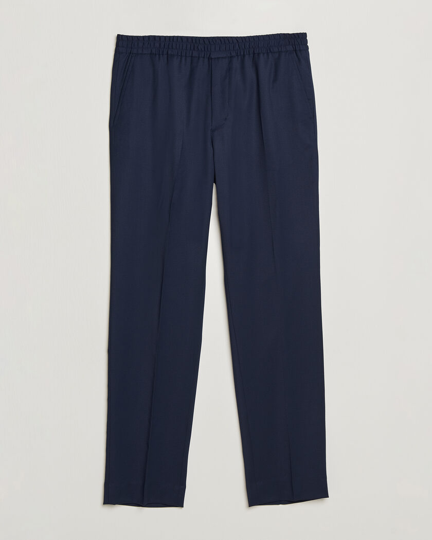 Filippa K Theo Relaxed Wool Trousers Ink Navy – Blu