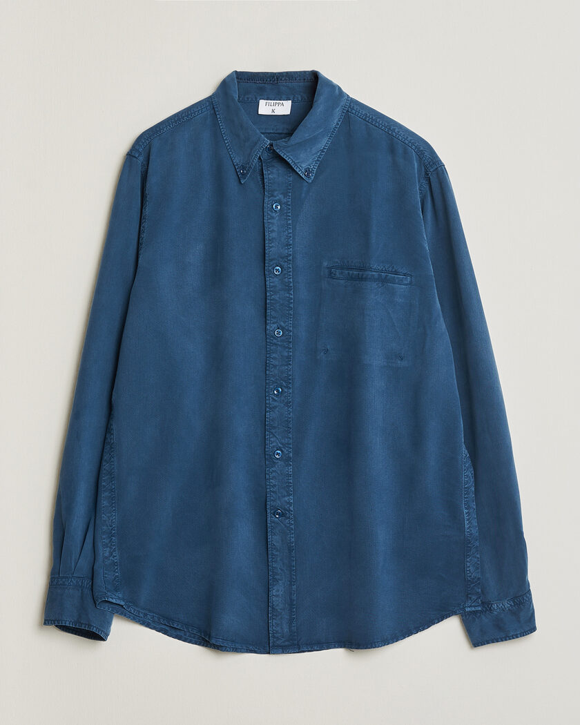 Filippa K Zack Lyocell Shirt Night Teal – Blu