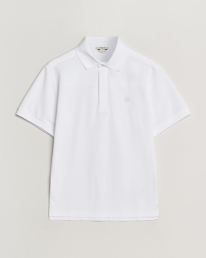 Jacob Cohën Cotton Polo Piquet Optical White – Bianco