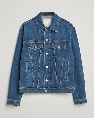 Jacob Cohën Denim Trucker Jacket Mid Blue – Blu
