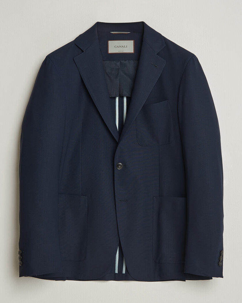 Canali Unconstructed Impeccabile Wool Blazer Navy – Blu