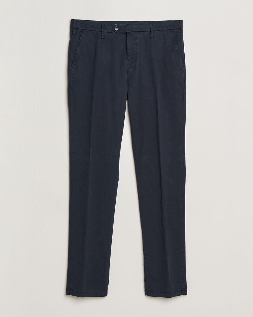 Canali Regular Fit Cotton/Stretch Chinos Navy – Blu