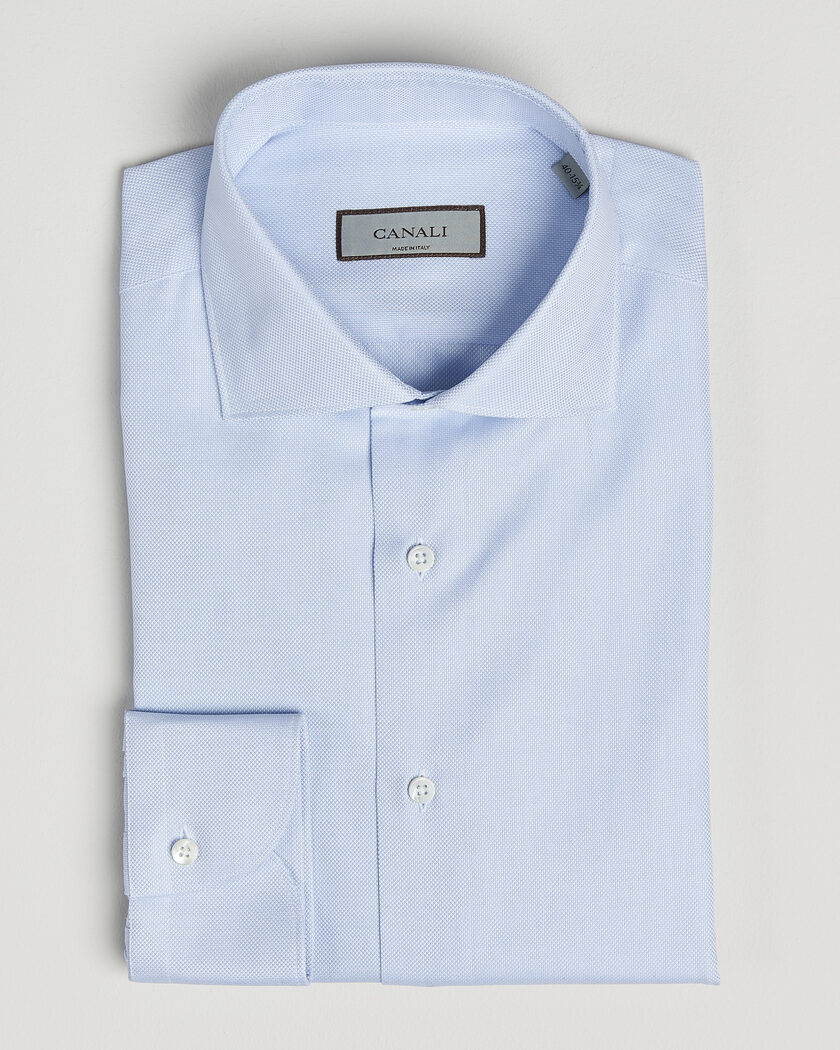 Canali Slim Fit Oxford Shirt Light Blue – Blu