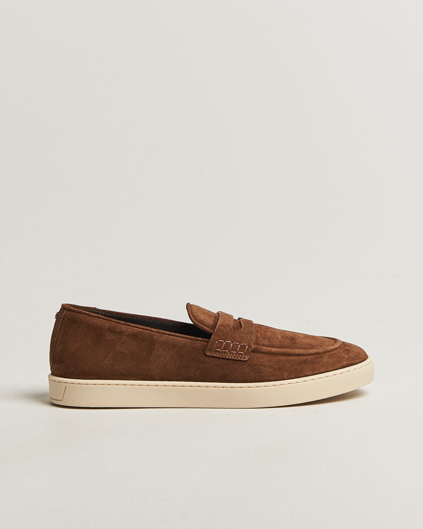Canali Summer Loafers Brown Suede – Marrone