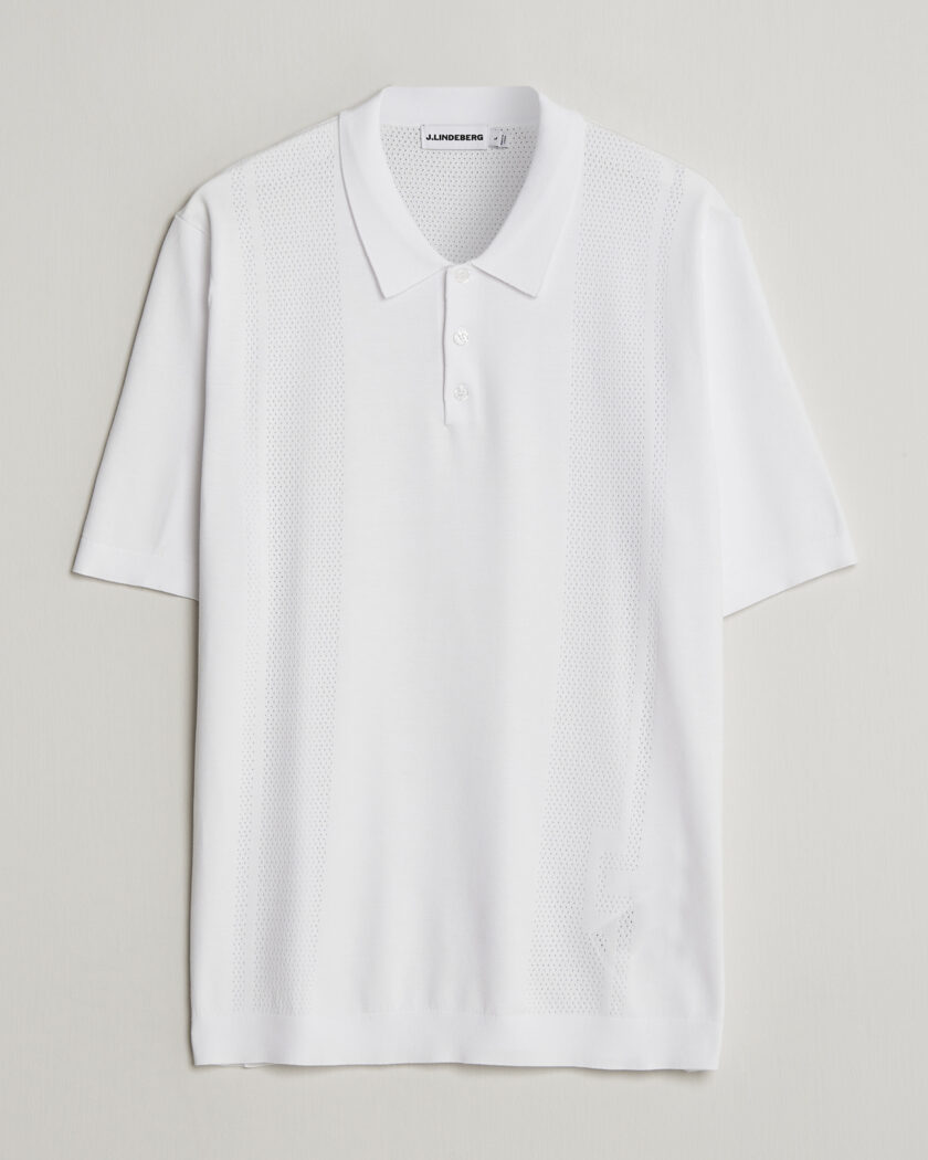 J.Lindeberg Reymond Knit Polo White – Bianco
